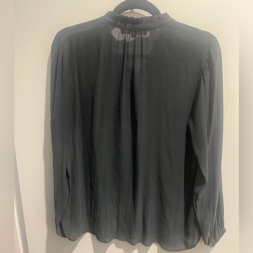 LOFT Ruffle Collar Button Front Blouse - Picture 4 of 4